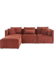 Ecksofa »Nöre L-Form« 3 Teile, in vielen Bezugsqualitäten und Farben. Modulteile s. "Nöre" , orange , Andas
