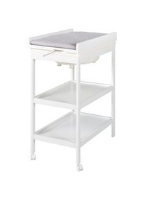 Roba, Roba Bade- und Wickelregal &raquo;Style, Baby Pool, weiss&laquo; bis 11 kg inkl. Wickelauflage silbergrau 47 cm, wei&szlig;, silbergrau, grau, Einheitsgr&ouml;&szlig;e, Bade