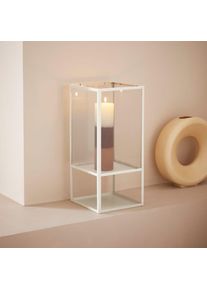 LeGer Home by Lena Gercke, LeGer Home by Lena Gercke Windlicht &raquo;Zhara&laquo; aus Metall und Glas, caramel, Glas, Metall, B/H/T: 20 cm x 45 cm x 20 cm