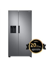 Samsung , Side-by-Side 178 cm hoch 91,2 cm breit , grau , 20 Jahre Garantie auf den Kompressor