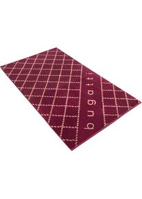 Strandtuch »Angelo« Badetuch, kariert, mit Schriftzug , rot , Bugatti , Obermaterial: 100% Baumwolle
