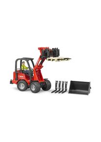 Bruder , Spielzeug-Gabelstapler »Schäffer Hoflader 2034 + Zubehör« , rot