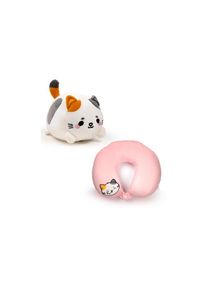 Ackerman Reisekissen »Sombo Plüsch 2 in 1 Katze«, hellrosa, weiß, Mit Bezug: Nein