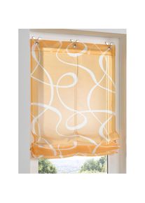 HEINE HOME, HEINE HOME Raffrollo mit Hakenaufh&auml;ngung, gelb, wei&szlig;