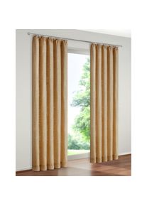 Vorhang »Trondheim 328 g/m²« Kräuselband 1 Stk. tlg. , gelb , WIRTH , Obermaterial: 100% Polyacryl