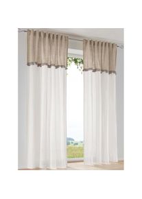 HEINE HOME, HEINE HOME Gardine Multifunktionsband 1 Stk. tlg., wei&szlig;, natur, Leinen, Polyester, Multifunktionsband