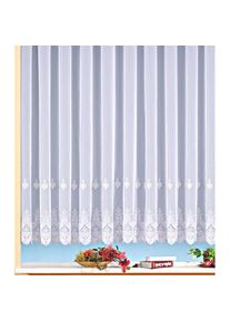Weckbrodt-Gardinen Weckbrodt, Gardine &raquo;Berlin&laquo; Kr&auml;uselband 1 Stk. tlg. echte Stickerei, Voile, transparent, Bord&uuml;re, Kante, gebogt, Store, wei&szlig;, Voile, Polyester