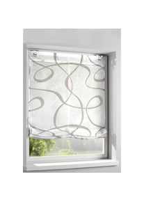 HEINE HOME, HEINE HOME Raffrollo mit Hakenaufhängung, weiß, taupe