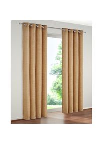 Vorhang »Trondheim 328 g/m²« Ösen 1 Stk. tlg. , gelb , WIRTH , Obermaterial: 100% Polyacryl