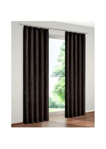 Vorhang »Trondheim 328 g/m²« Kräuselband 1 Stk. tlg. , schwarz , WIRTH , Obermaterial: 100% Polyacryl