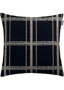 Musterring, Dekokissen »Square«, smoke, anthrazit, schwarz, kariert, Baumwolle, Polyester, 1 Stk.