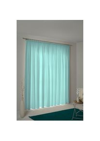 Adam, Vorhang &raquo;Uni Collection&laquo; Kr&auml;uselband 1 Stk. tlg. aus 100% Bio-Baumwolle, t&uuml;rkis, Jacquard, Baumwolle (Bio-Baumwolle)