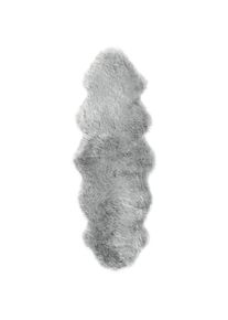 Teppich fellförmig 70 mm Höhe , grau , HEINE HOME