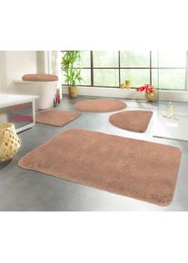 Kinzler, Kinzler Badematte &raquo;Chaozhou&laquo; H&ouml;he 20 mm rutschhemmend beschichtet fussbodenheizungsgeeignet Badteppich, Uni Farben, weich, als rechteckig, 