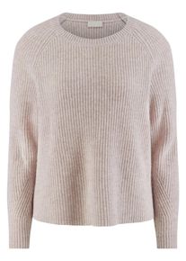Peter Hahn - Rundhals-Pullover, beige, Gr. 46, Schurwolle