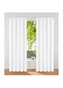 my home, my home Vorhang »Raja« Ösen 2 Stk. tlg. 2er-Set, Bestseller, einfarbig, modern, pflegeleichte Mikrofaser, weiß, Polyester, Recyceltes 