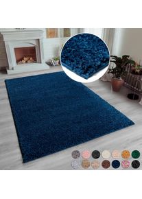 Hochflor-Teppich »Shaggy 30« rechteckig 30 mm Höhe Teppich, Uni Farben, besonders weich und kuschelig, Kundenliebling , blau , my home ,...