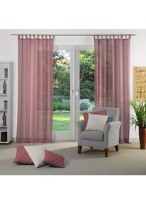 Vorhang »Sunday« Schlaufen 1 Stk. tlg. , rot , WIRTH , Obermaterial: 82% Polyester, 18% Baumwolle