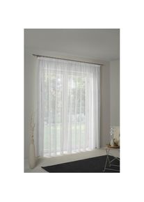 WIRTH, Vorhang &raquo;Theresa&laquo; Faltenband 1 Stk. tlg. Store, wei&szlig;, Chenille, Polyester