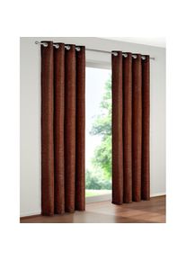 Vorhang »Trondheim 328 g/m²« Ösen 1 Stk. tlg. , braun , WIRTH , Obermaterial: 100% Polyacryl