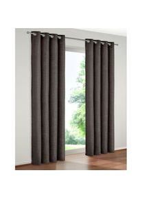 Vorhang »Trondheim 328 g/m²« Ösen 1 Stk. tlg. , grau , WIRTH , Obermaterial: 100% Polyacryl