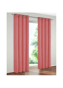 Vorhang »Trondheim 328 g/m²« Ösen 1 Stk. tlg. , rosa , WIRTH , Obermaterial: 100% Polyacryl