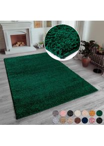 Hochflor-Teppich »Shaggy 30« rechteckig 30 mm Höhe Teppich, Uni Farben, besonders weich und kuschelig, Kundenliebling , grün , my home ,...