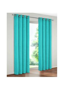 Vorhang »Trondheim 328 g/m²« Ösen 1 Stk. tlg. , blau , WIRTH , Obermaterial: 100% Polyacryl