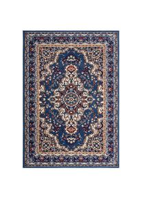 Teppich »Oriental, Made in Belgium« rechteckig 7 mm Höhe Orient-Optik, mit Bordüre, Teppich, Kurzflor, Weich, Kundenliebling , blau , my home ,...