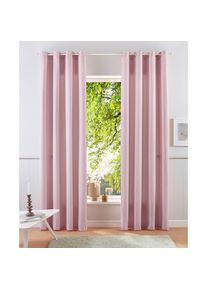 my home, my home Vorhang &raquo;Parry&laquo; &Ouml;sen 2 Stk. tlg. 2-er Set, blickdicht, monochrom, basic, ros&eacute;, Polyester, Recyceltes Material