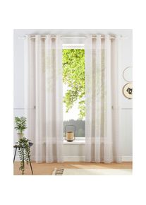 Bruno Banani, Gardine &raquo;Linus&laquo; &Ouml;sen 1 Stk. tlg. 1 Schal, eingewebte Querstreifen, sand, Polyester