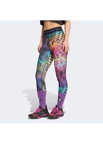 adidas Performance, Unisex, adidas Performance Trainingstights &raquo;W JS LEGGINGS&laquo;, acid gelb, semi lucid fuchsia, active lila, XS, N-Gr, Trainingstights 