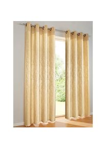 HEINE HOME, HEINE HOME Vorhang Ösen 1 Stk. tlg., goldfarben, Polyester, Ösen
