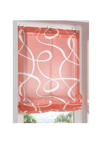 HEINE HOME, HEINE HOME Raffrollo mit Hakenaufhängung, rot, weiß