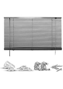 Jalousie »Matti« ohne Bohren freihängend Klemmfix-Jalousie aus Aluminium , grau , GOOD LIFE