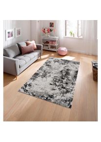 Teppich »Cansu« rechteckig 12 mm Höhe Vintage, dezenter Glanz, Hoch-Tief-Struktur, Schrumpf Carving-Effekt , grau , my home , Obermaterial: 100%...