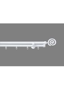 GOOD LIFE, Kombi-Vorhangstange &raquo;Espiral&laquo; &Oslash; 20 mm 2 l&auml;ufig-l&auml;ufig Fixmass, wei&szlig;, Aluminium, Kunststoff, Metall