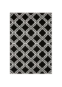 Teppich »Debora« rechteckig 13 mm Höhe Kurzflor Teppich, gemustert, geometrisches Design, weich , schwarz , my home , Obermaterial: 100% Polypropylen