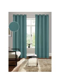 Vorhang »Lagan« Ösen 2 Stk. tlg. 2-er Set, gewebt, Microfaser, versch. Grössen, einfarbig, Bestseller , grün , Bruno Banani , Obermaterial: 100%...