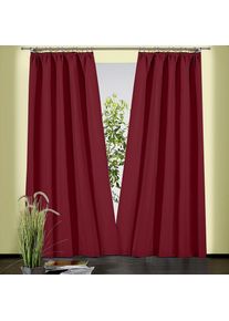 Weckbrodt-Gardinen Weckbrodt, Vorhang &raquo;Sento&laquo; Kr&auml;uselband 1 Stk. tlg. Baumwolle, blickdicht, matte Struktur, unifarben, Gardine, Store, bordeaux, Baumwolle, Polyester