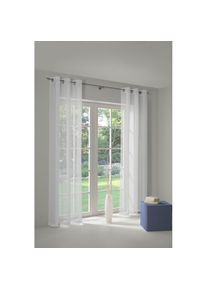 WIRTH, Vorhang &raquo;Hanna&laquo; &Ouml;sen 1 Stk. tlg. Store, wei&szlig;, Voile, Polyester