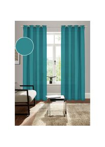 Vorhang »Lagan« Ösen 2 Stk. tlg. 2-er Set, gewebt, Microfaser, versch. Grössen, einfarbig, Bestseller , blau , Bruno Banani , Obermaterial: 100%...