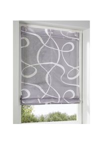 HEINE HOME, HEINE HOME Raffrollo mit Hakenaufh&auml;ngung, grau, wei&szlig;