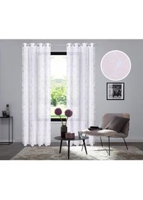 Gardine »Bisel« Ösen 1 Stk. tlg. , weiss , Home Affaire , Obermaterial: 100% Polyester