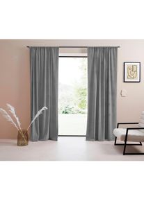 LeGer Home by Lena Gercke, LeGer Home by Lena Gercke Vorhang »Samt Ladina« Stangendurchzug 1 Stk. tlg. blickdicht, gewebt, verschiedene Grössen, 1 