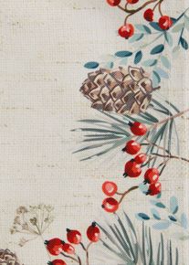 Lot de 4 sets de table avec imprimé hivernal en beige30x45 cm, Couleur/Motif: crème/rouge, bonprix