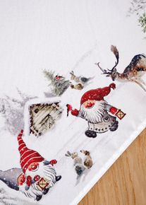 Nappe avec motifs de Noël en blanc85x85 cm, bonprix