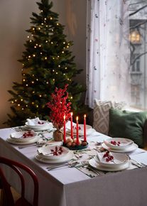 Stabkerzen in gedrehter Form (6er Pack) in rot, 20 cm, bonprix