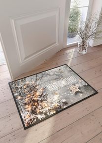 Tapis de protection avec motif de Noël en gris40x60 cm, bonprix