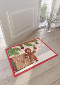 Paillasson avec motif Noël en rouge38x59 cm, bonprix